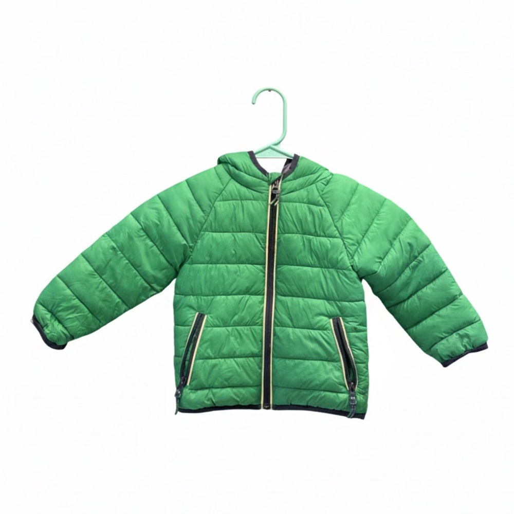 BODEN MINI Green Puffer Jacket winter hoodie 2-3 years children coat